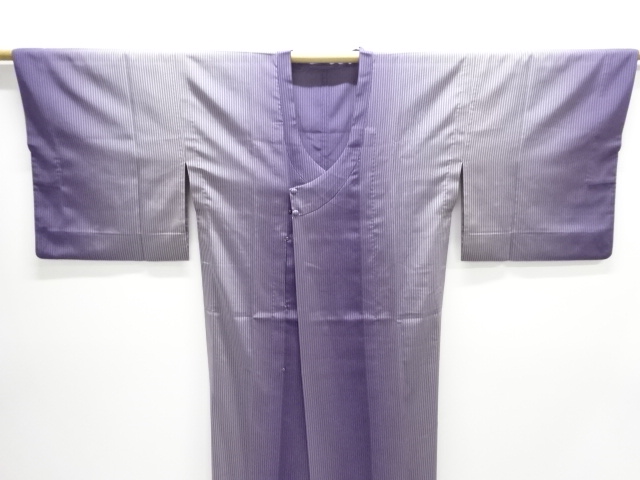  紗縞織り出し暈しロング道行コート